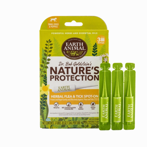 Earth Animal Nature's Protection Flea & Tick Herbal Spot-On for Small Dogs & Puppies