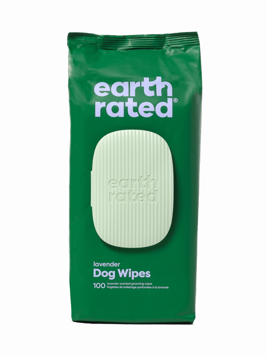 Earth Rated USDA Certified Biobased Lavender Scented Grooming Wipes for Dogs and Cats