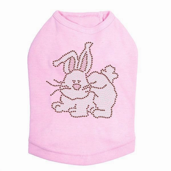 Easter Bunny Rhinestone Dog Tank