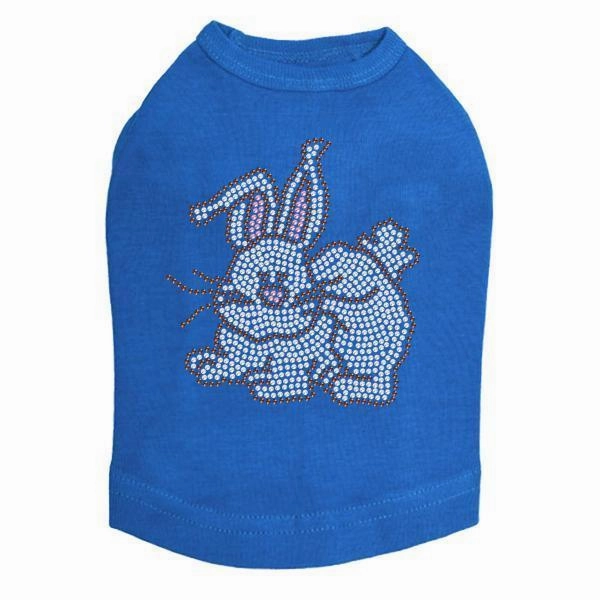 Easter Bunny Rhinestone Dog Tank