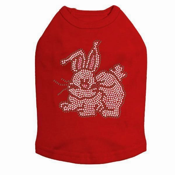 Easter Bunny Rhinestone Dog Tank
