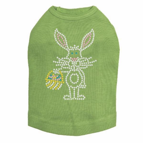 Easter Bunny With Basket Rhinestone Dog Tank