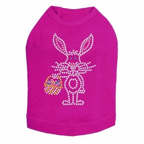 Easter Bunny With Basket Rhinestone Dog Tank