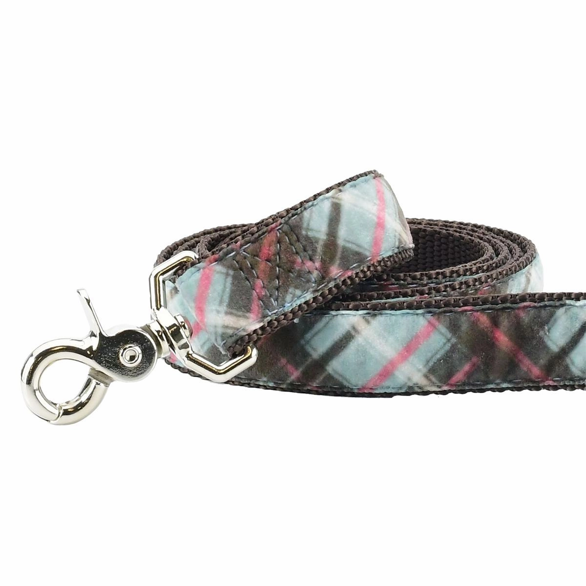 Elite Velvet Dog Leash Jane's Shirt Winter Plaid