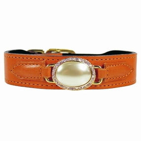 Estate Collection Dog Collar Tangerine