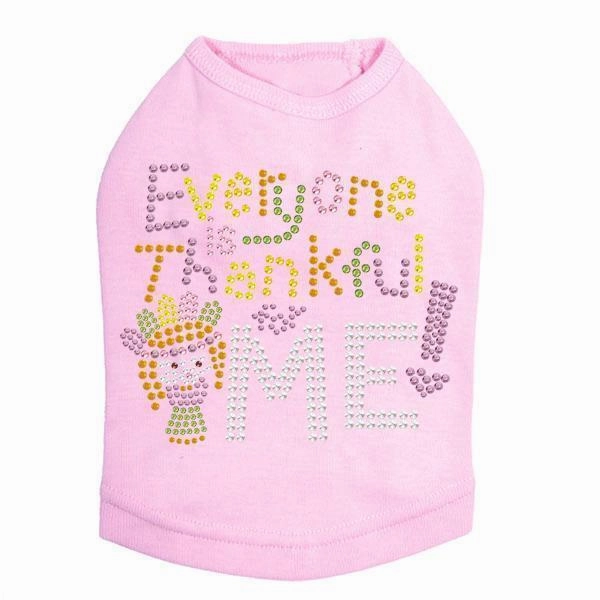 Everyone Is Thankful For Me Rhinestone Dog Tank