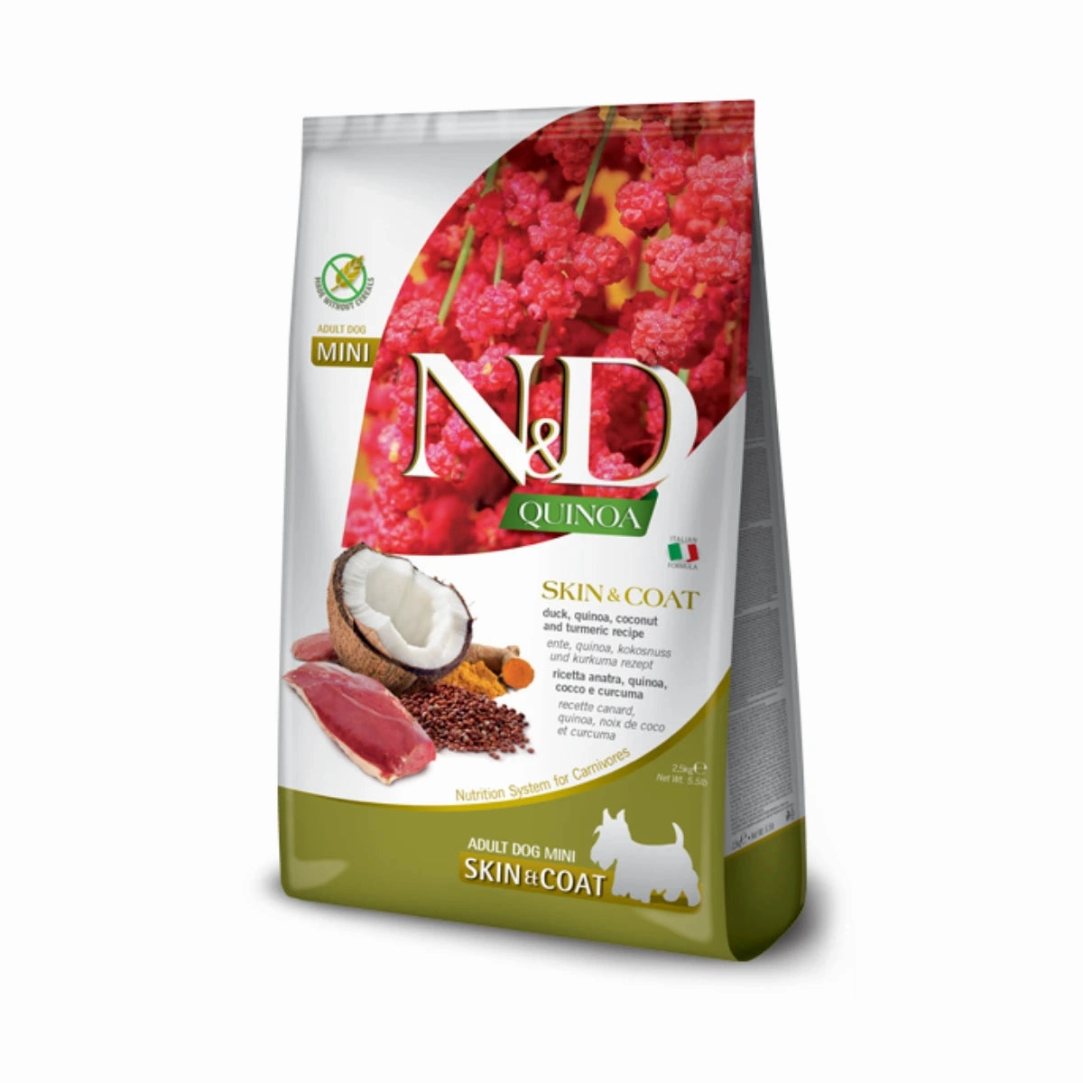 Farmina - N&D Quinoa Grain Free Mini Adult Dog Food Skin & Coat - Duck