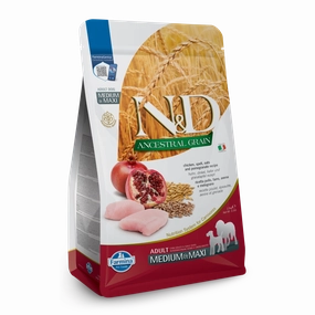Farmina N&D Ancestral Grain Chicken & Pomegranate Medium & Maxi Adult Dry Dog Food
