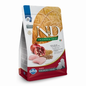 Farmina N&D Ancestral Grain Chicken & Pomegranate Medium & Maxi Puppy Dry Dog Food