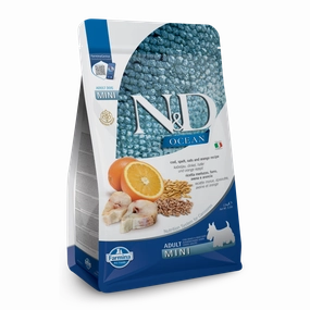 Farmina N&D Ocean Ancestral Grain Cod, Spelt, Oats & Orange Mini Adult Dry Dog Food