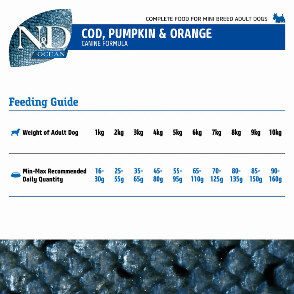 Farmina N&D Ocean Codfish Orange & Pumpkin Grain Free Adult Mini Dog Dry Food