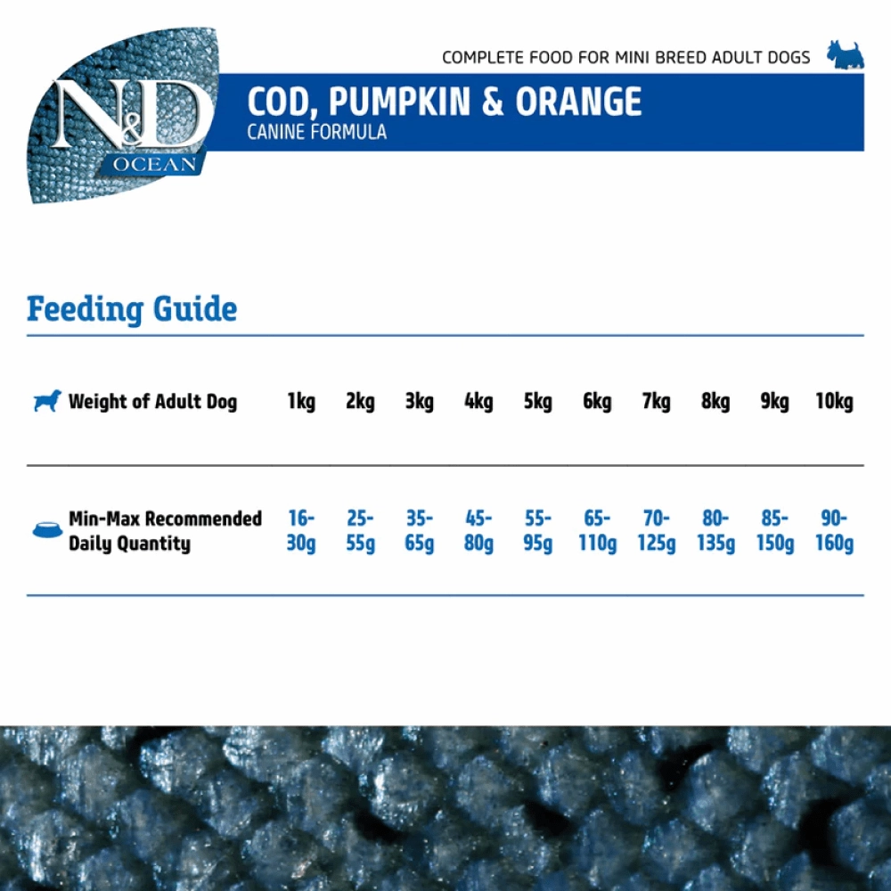 Farmina N&D Ocean Codfish Orange & Pumpkin Grain Free Adult Mini Dog Dry Food