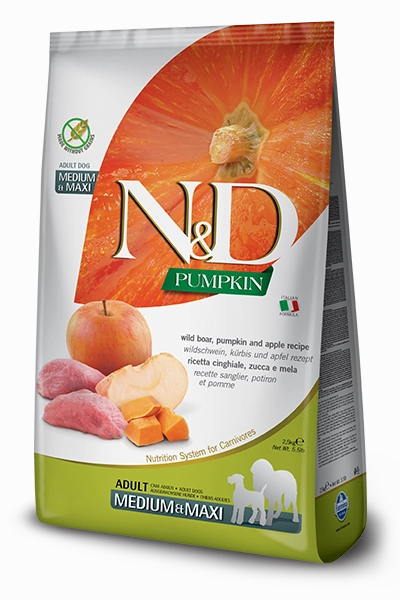 Farmina N&D Pumpkin Grain Free Boar, Pumpkin & Apple Medium & Maxi Adult Dry Dog Food
