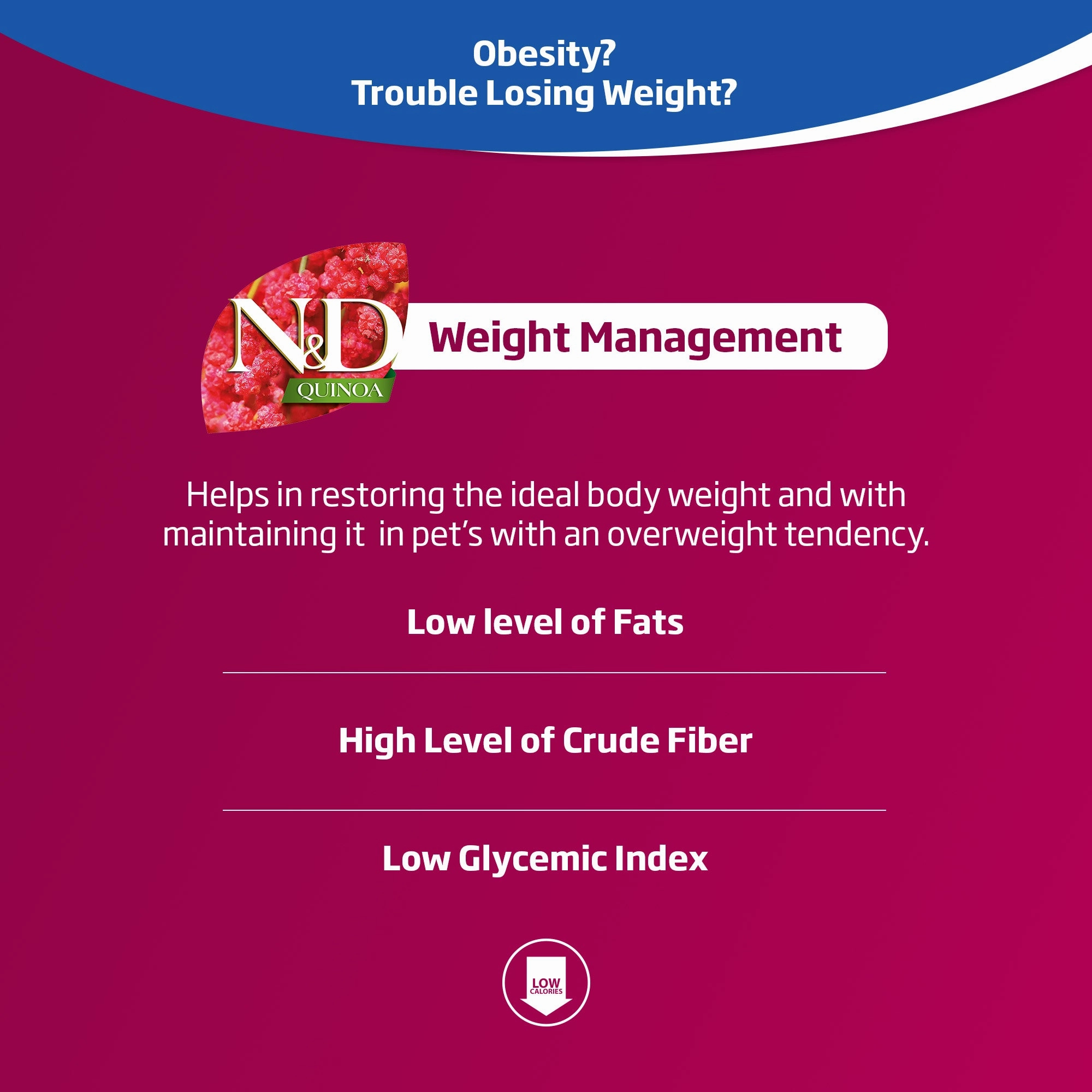 Farmina N&D Quinoa Weight Management Lamb, Quinoa & Broccoli Medium & Maxi Adult Dry Dog Food