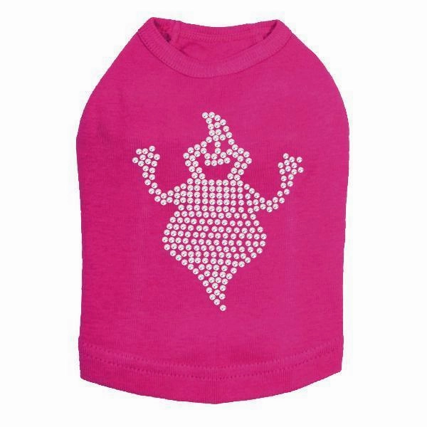 Fat Ghost Rhinestone Dog Tank
