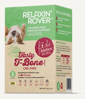 Fidobiotics Relaxin' Rover Calming Probiotic Immune Support Supplement for Dogs