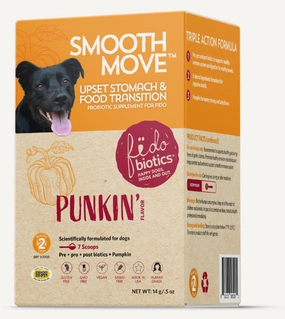 Fidobiotics Smooth Move Upset Stomach & Food Transition Probiotic Supplement for Dogs