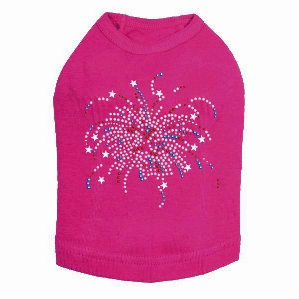 Fireworks Rhinestone Dog Tank