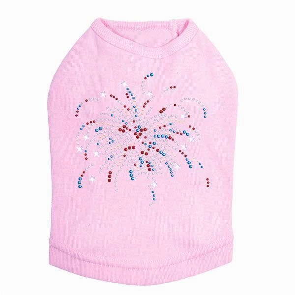 Fireworks Rhinestone Dog Tank