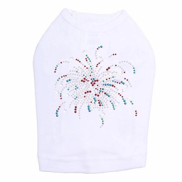 Fireworks Rhinestone Dog Tank