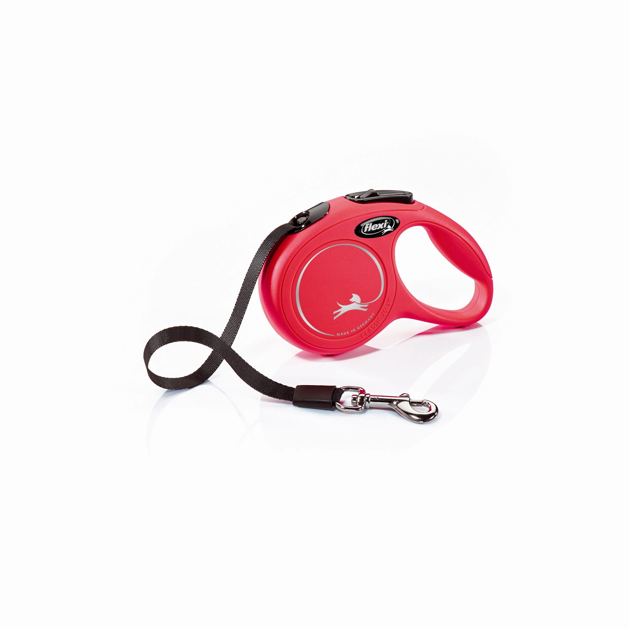 Flexi - New Classic Retractable Tape Lead for Small Dog Red (5m)