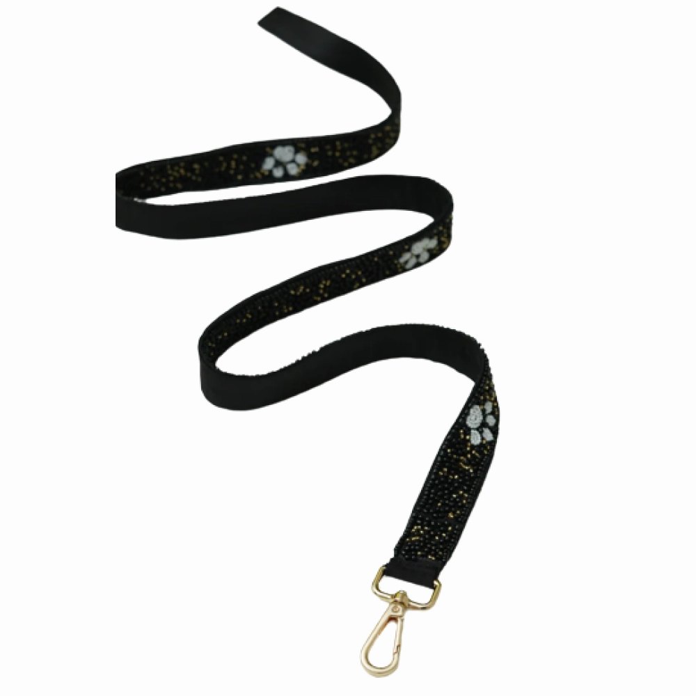 Floof & Co Paw Cocktail Leash & Collar (Blue & White)