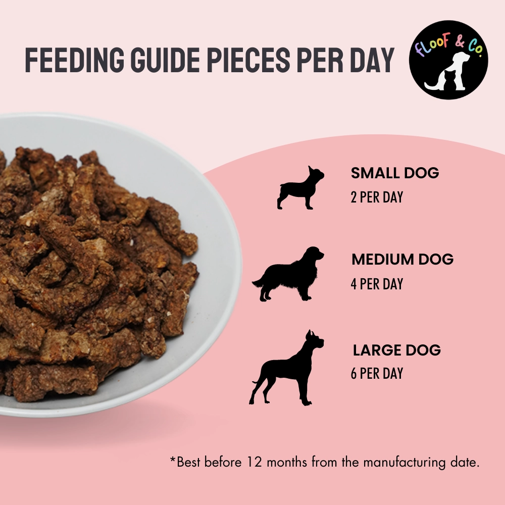 Floof & Co Pork Chew, Bacon Cheese, Chicken Cheese, Roasted Lamb and Smoked Lamb Dog Treats Combo