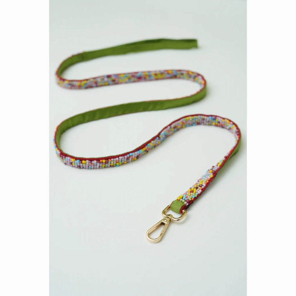 Floof & Co Sprinkles Leash & Collar (Green / Red)
