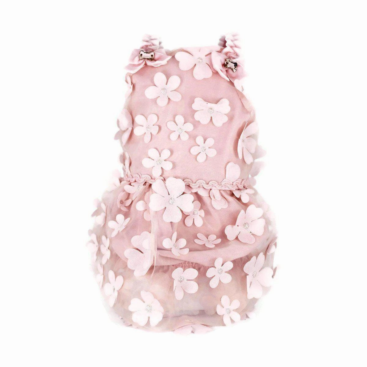 Flower Pink Dog Dress XSmall