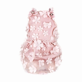 Flower Pink Dog Dress XSmall