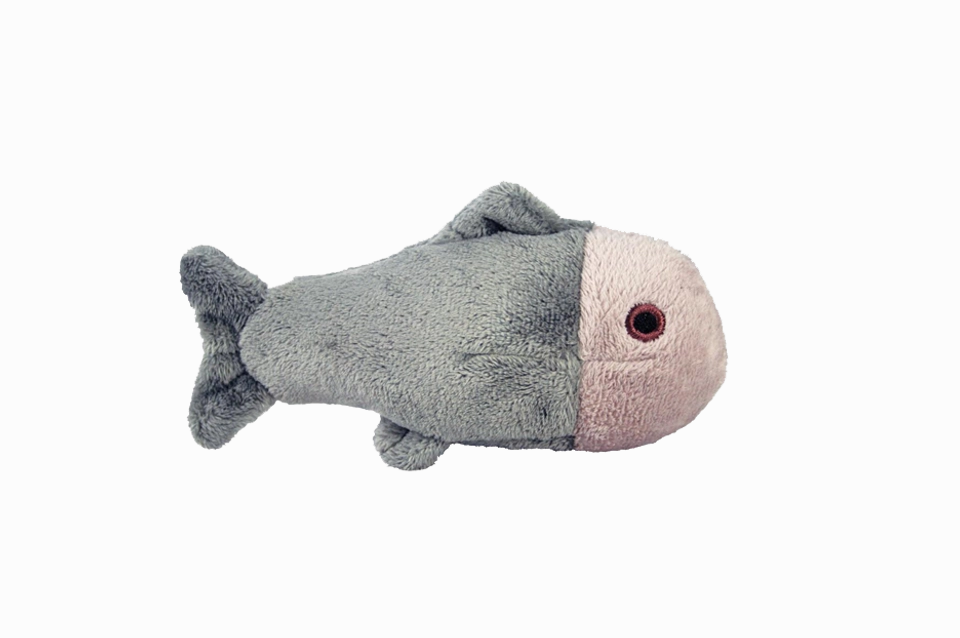 Fluff & Tuff Guppy Fish Squeakerless Plush Dog Toy
