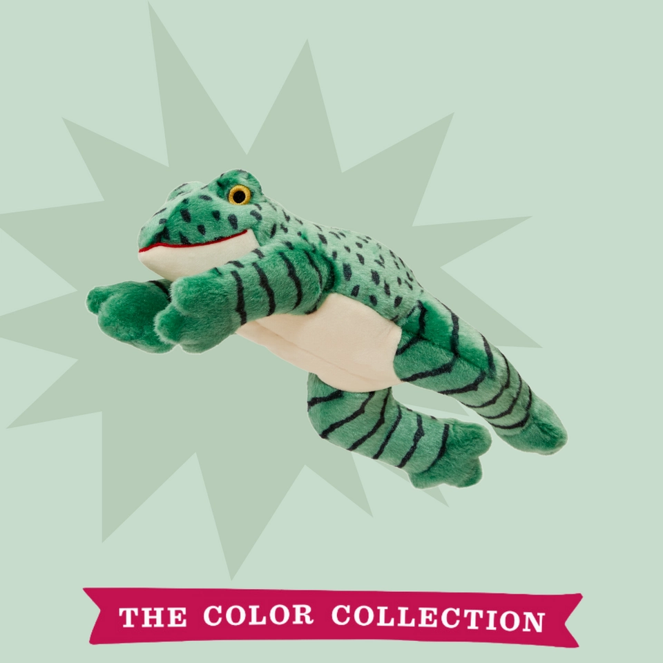 Fluff & Tuff Oliver Frog Plush Dog Toy