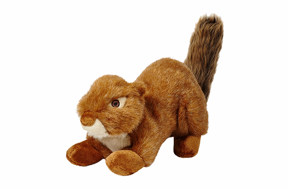 Fluff & Tuff Red Squirrel Plush Dog Toy