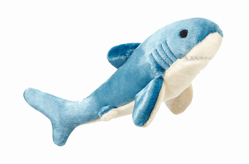 Fluff & Tuff Tank Shark Plush Dog Toy