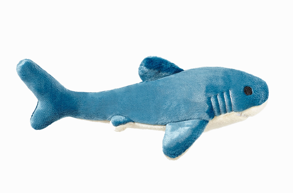 Fluff & Tuff Tank Shark Plush Dog Toy