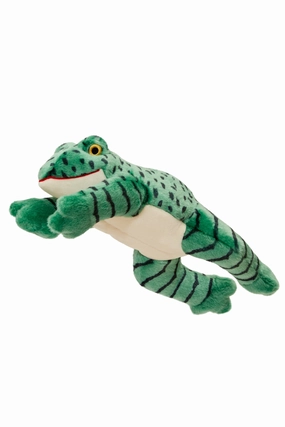 Fluff and Tuff Oliver Green Frog Plush Dog Toy