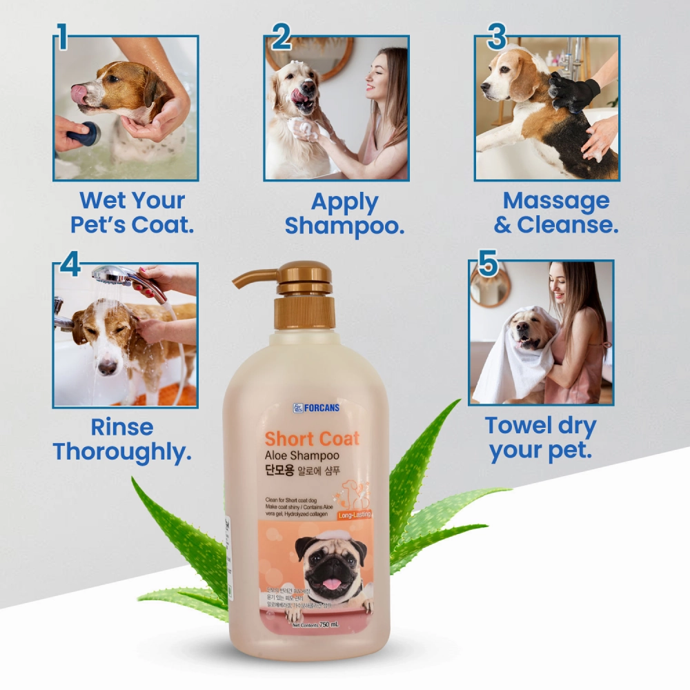 Forbis/Forcans Short Coat Aloe Shampoo for Dogs