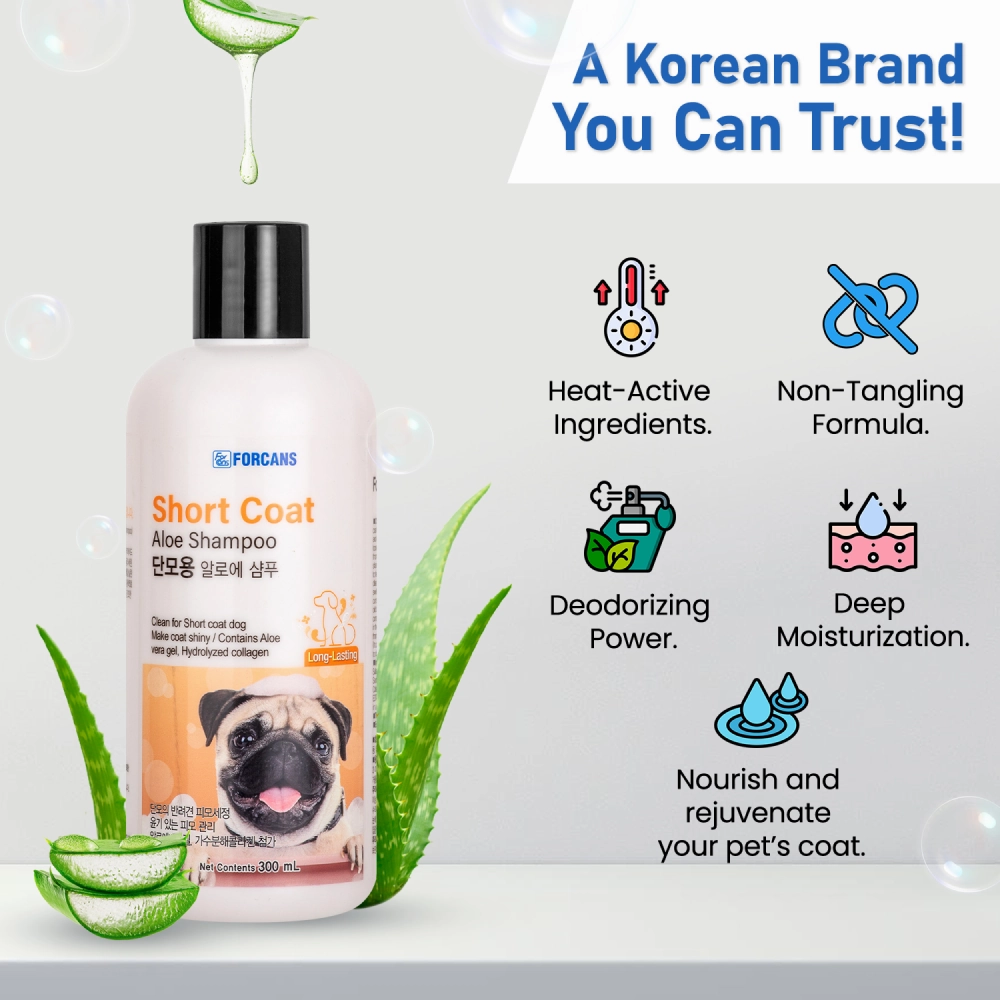 Forcans Aloe Short Coat Shampoo for Dogs