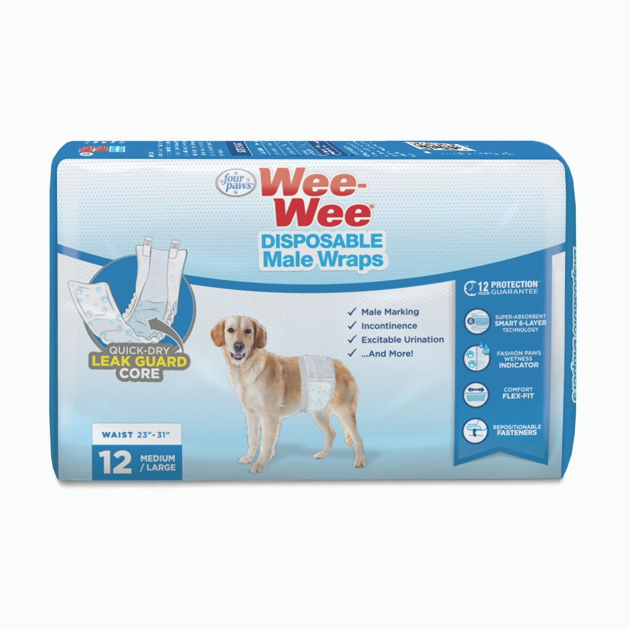 Four Paws Wee Wee Disposable Male Wrap
