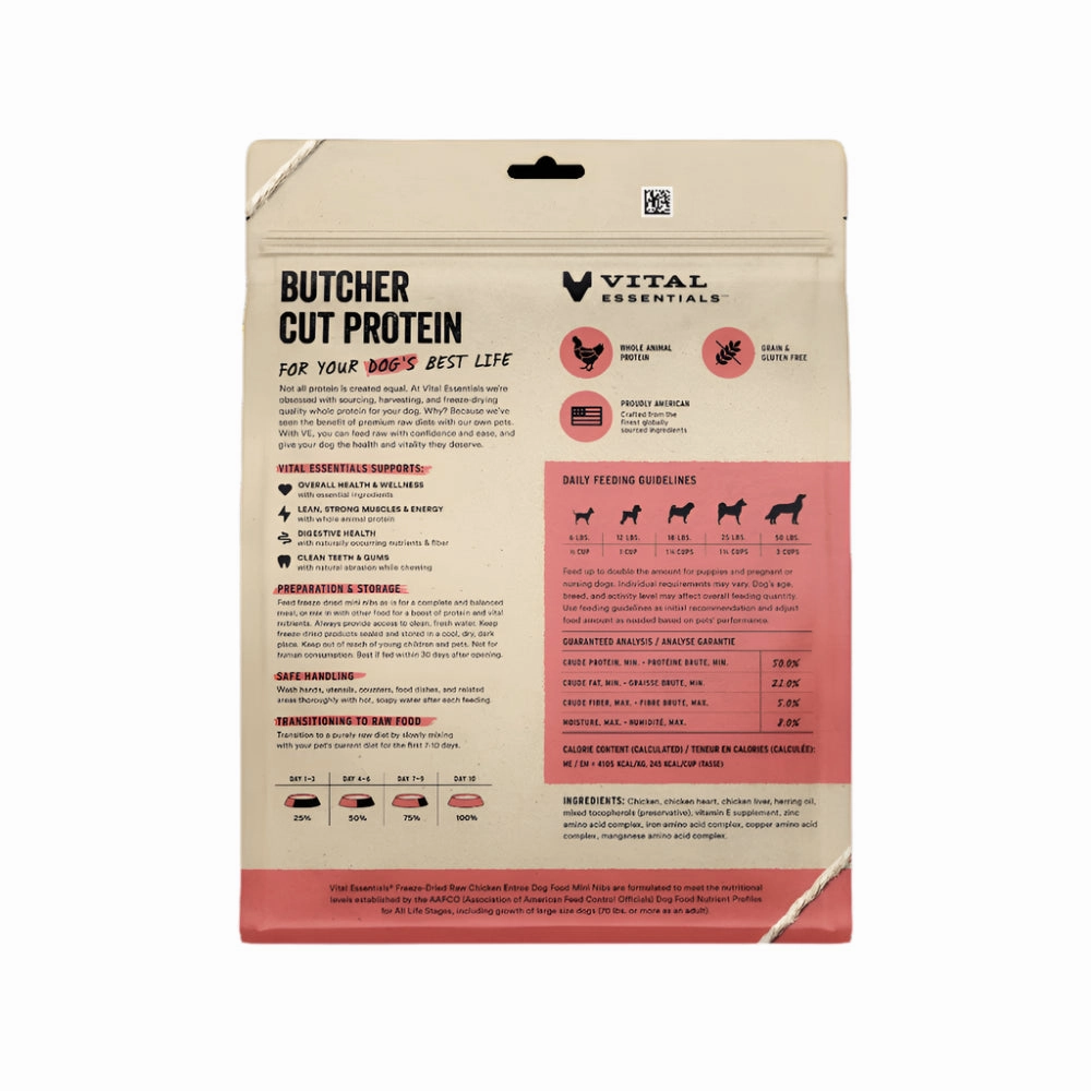 Freeze Dried Raw - Chicken Entree Mini Nibs Dog Food