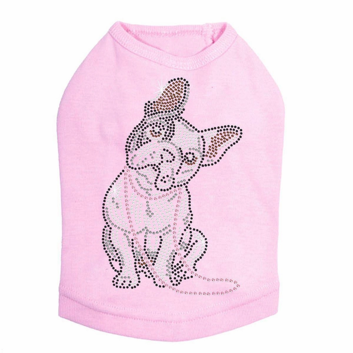 French Bulldog With Necklace Rhinestone Dog Tank