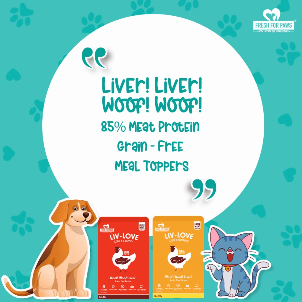 Fresh For Paws Chicken Liver Pumpkin Liv Love & Chicken Liver Carrot Liv Love Supplement for Dogs