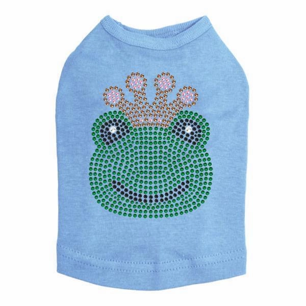 Frog With Pink Crown Rhinestone Dog Tank