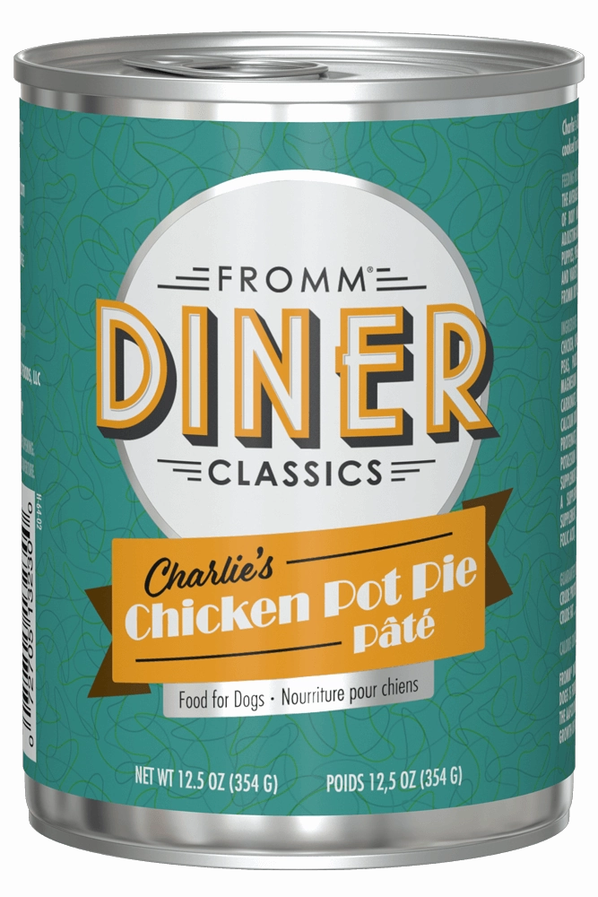 Fromm Diner Classics Charlies Chicken Pot Pie Pate Wet Dog Food