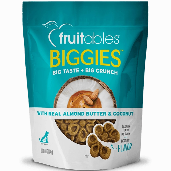 Fruitables Biggies Almond Butter & Coconut Dog Treats