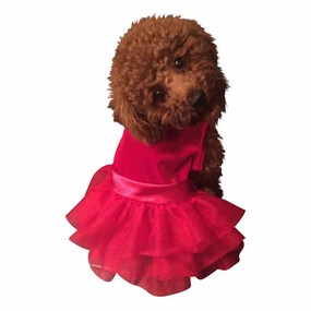 Fufu Tutu Holiday Party Dog Dress Red