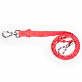 Furry & Co Weatherproof Leash for Dogs (Coral Red)