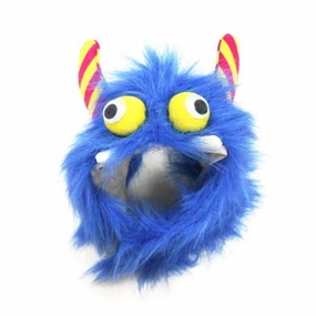 Furry Monster Dog Hat Blue
