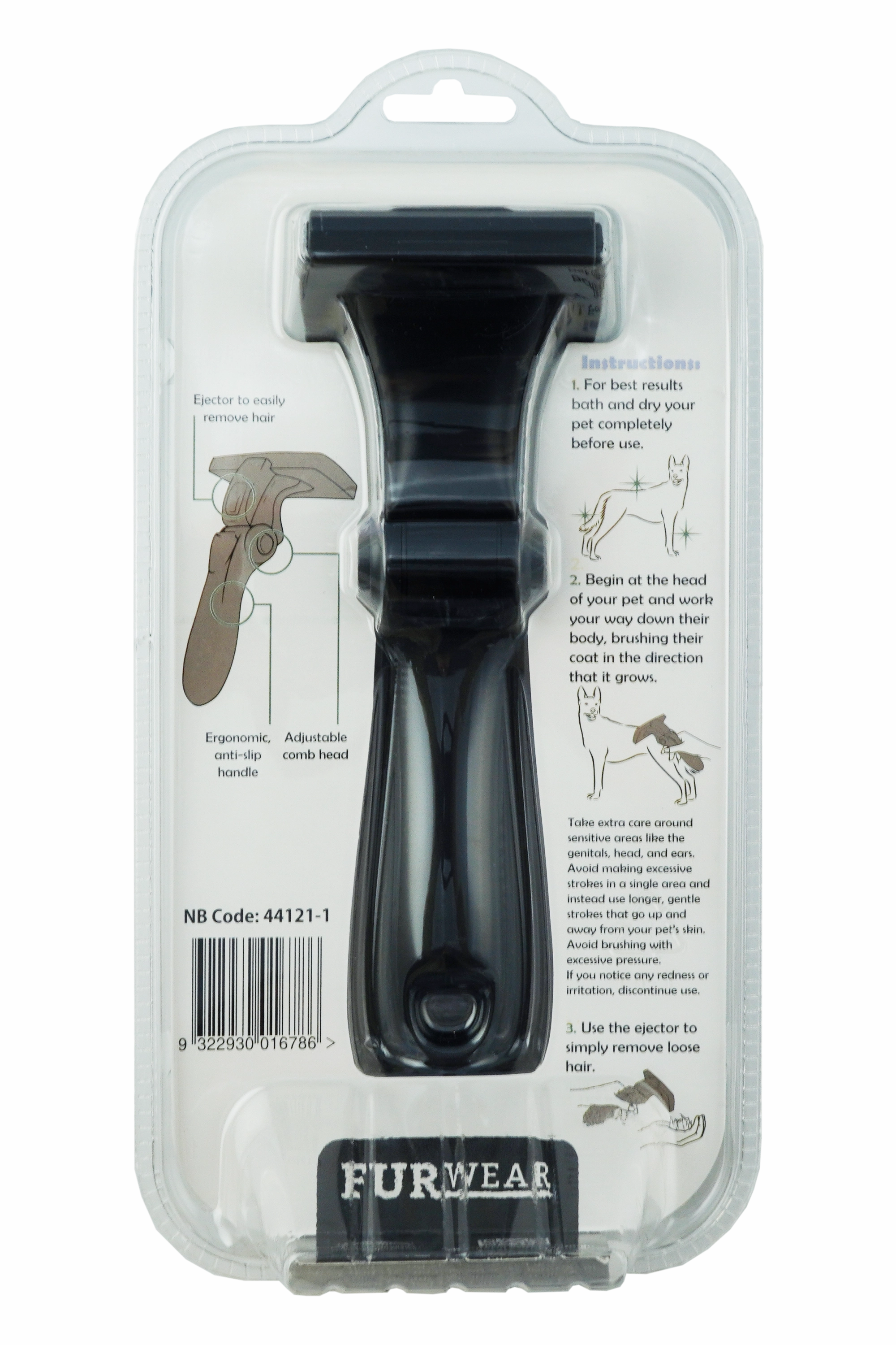Furwear - DeShedding Tool for Small Dogs (Short/Medium Hair)