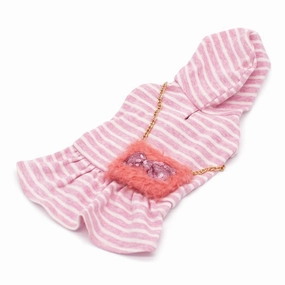 Fuzzy Purse Hooded Dog Dress